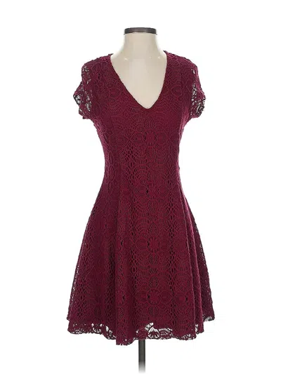 Pre-owned Express Cocktail Dress In Burgundy
