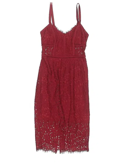 Pre-owned Express Cocktail Dress In Burgundy