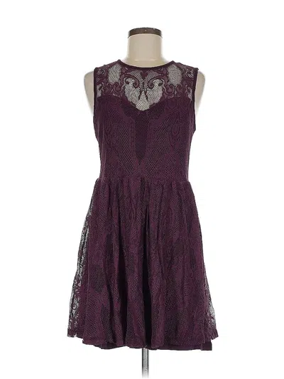 Pre-owned Express Cocktail Dress In Burgundy