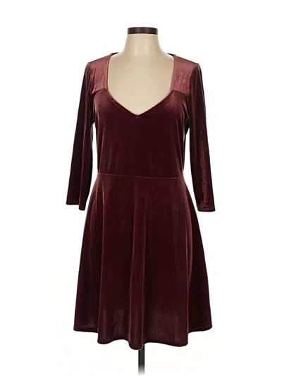 Pre-owned Express Cocktail Dress In Burgundy