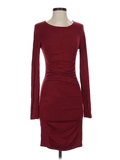 Pre-owned Express Cocktail Dress In Burgundy