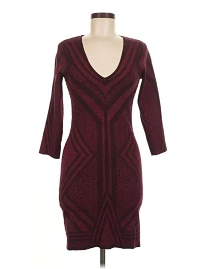 Pre-owned Express Cocktail Dress In Burgundy
