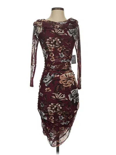 Express Cocktail Dress In Burgundy