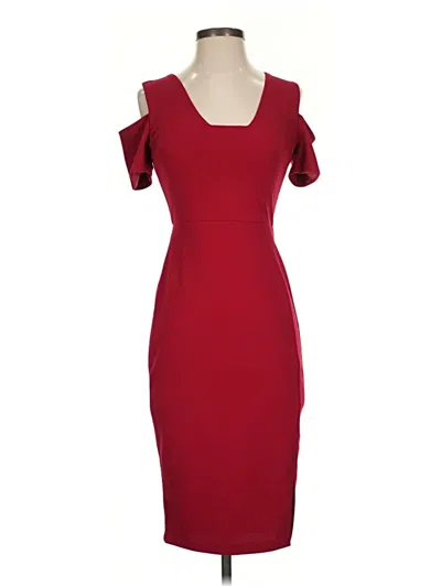 Pre-owned Express Cocktail Dress In Burgundy