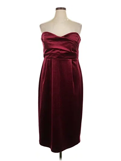 Pre-owned Express Cocktail Dress In Burgundy
