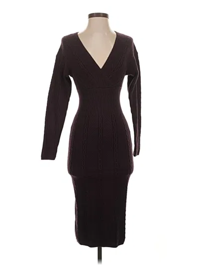Pre-owned Express Cocktail Dress In Burgundy