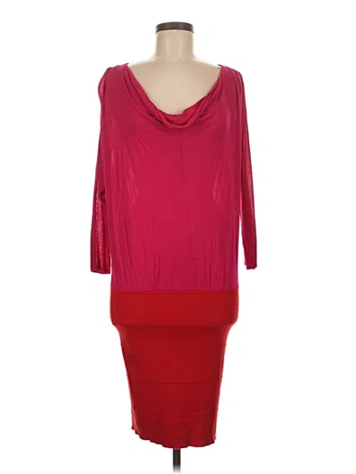 Pre-owned Express Cocktail Dress In Burgundy