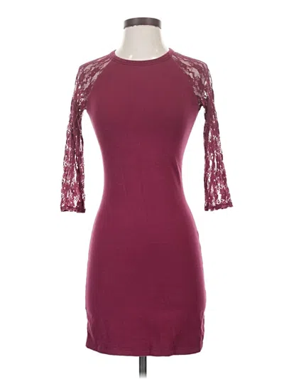 Pre-owned Express Cocktail Dress In Burgundy