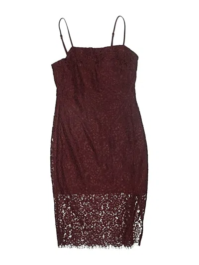 Pre-owned Express Cocktail Dress In Burgundy