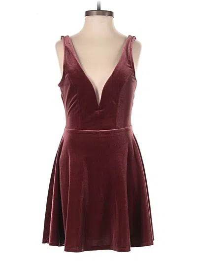Pre-owned Express Cocktail Dress In Burgundy