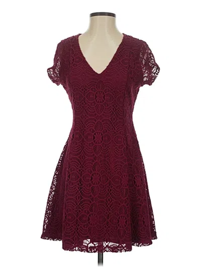 Pre-owned Express Cocktail Dress In Burgundy