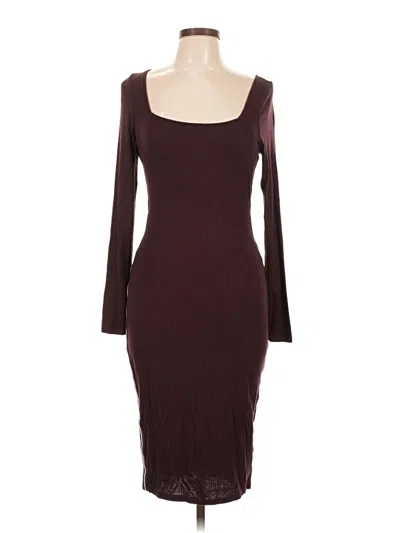 Pre-owned Express Cocktail Dress In Burgundy
