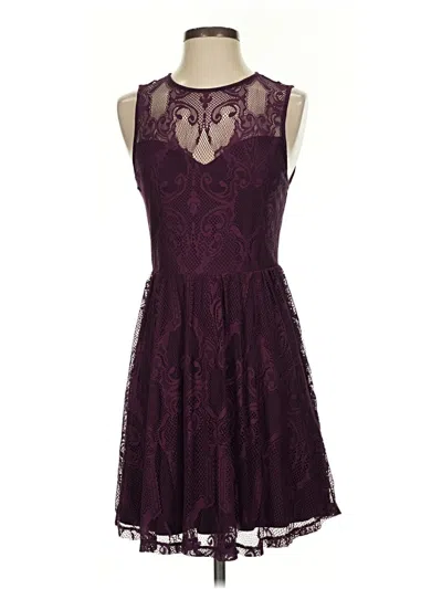 Pre-owned Express Cocktail Dress In Burgundy