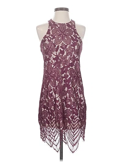 Pre-owned Express Cocktail Dress In Burgundy