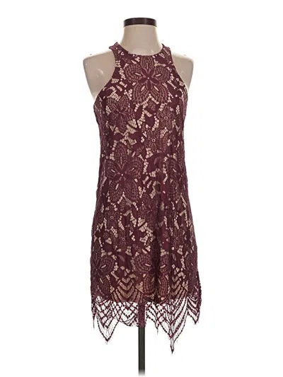 Pre-owned Express Cocktail Dress In Burgundy