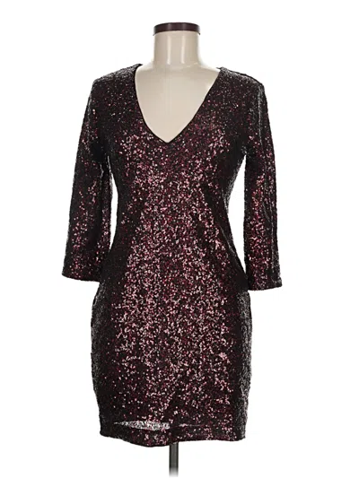 Pre-owned Express Cocktail Dress In Burgundy