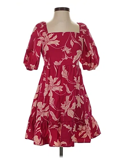 Pre-owned Express Cocktail Dress In Burgundy
