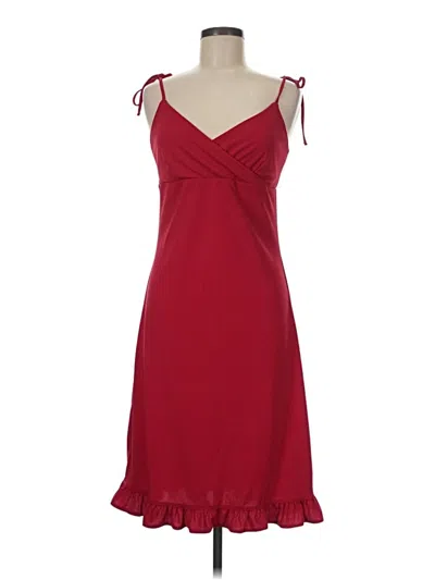 Pre-owned Express Cocktail Dress In Burgundy