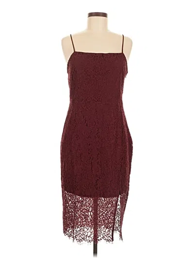 Pre-owned Express Cocktail Dress In Burgundy