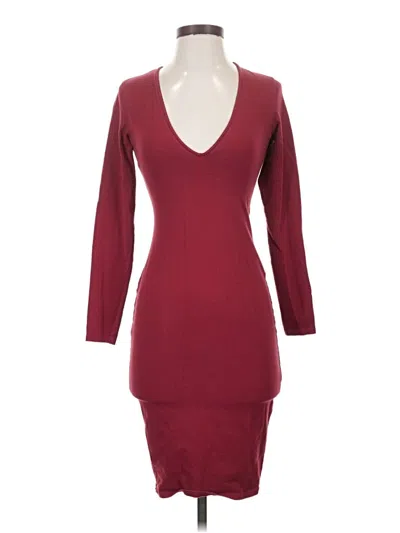 Pre-owned Express Cocktail Dress In Burgundy