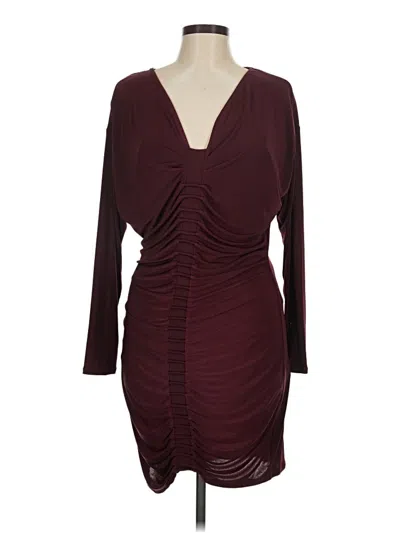 Pre-owned Express Cocktail Dress In Burgundy