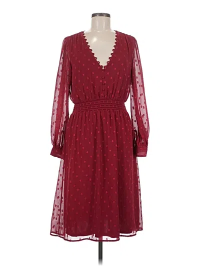 Pre-owned Express Cocktail Dress In Burgundy
