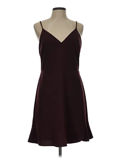 Pre-owned Express Cocktail Dress In Burgundy