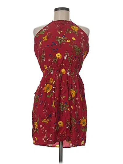 Pre-owned Express Cocktail Dress In Burgundy