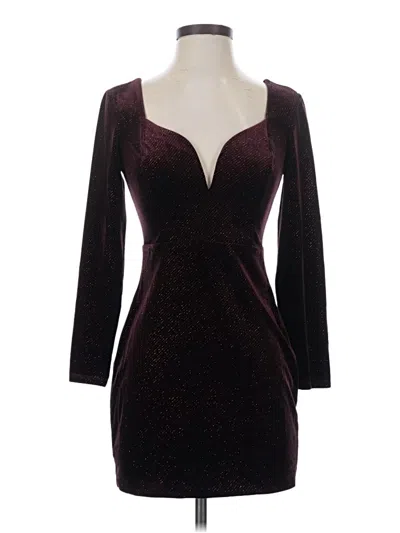 Pre-owned Express Cocktail Dress In Burgundy