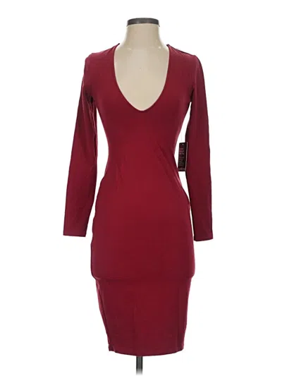 Pre-owned Express Cocktail Dress In Burgundy