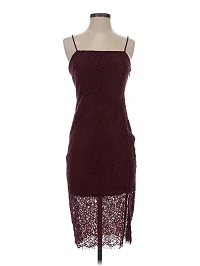 Pre-owned Express Cocktail Dress In Burgundy