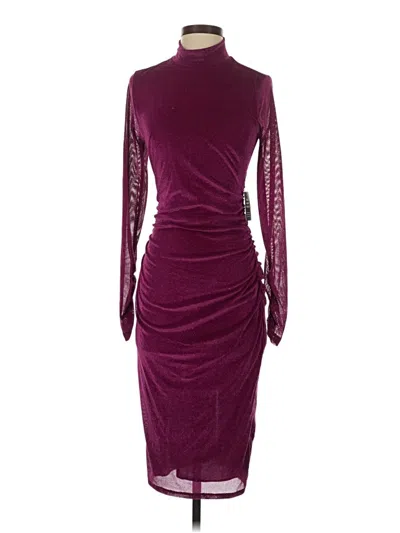 Pre-owned Express Cocktail Dress In Burgundy
