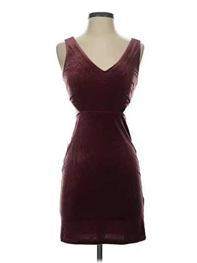 Pre-owned Express Cocktail Dress In Burgundy