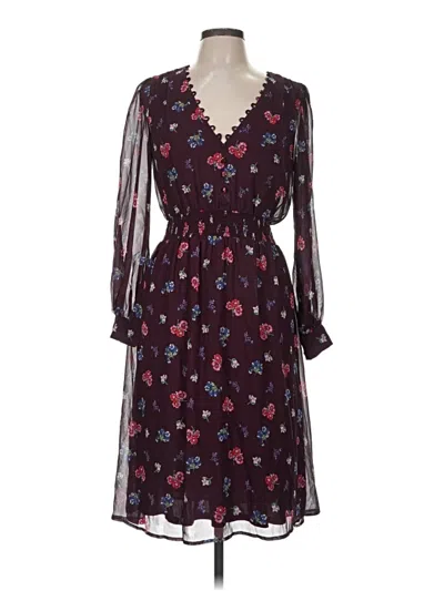 Pre-owned Express Cocktail Dress In Burgundy