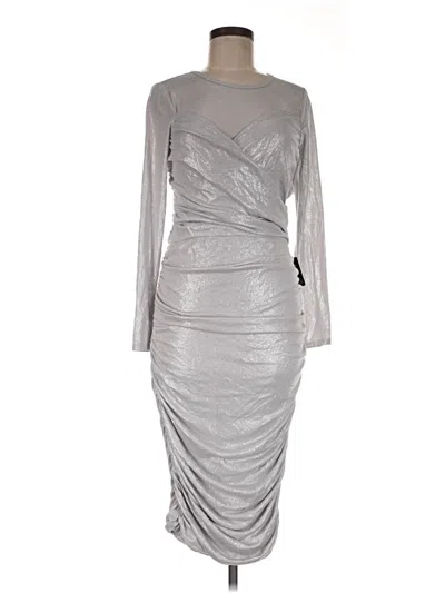 Pre-owned Express Cocktail Dress In Silver