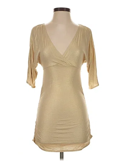Pre-owned Express Cocktail Dress In Tan