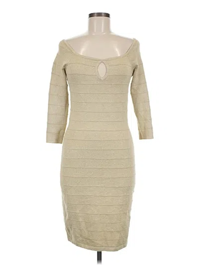 Pre-owned Express Cocktail Dress In Tan