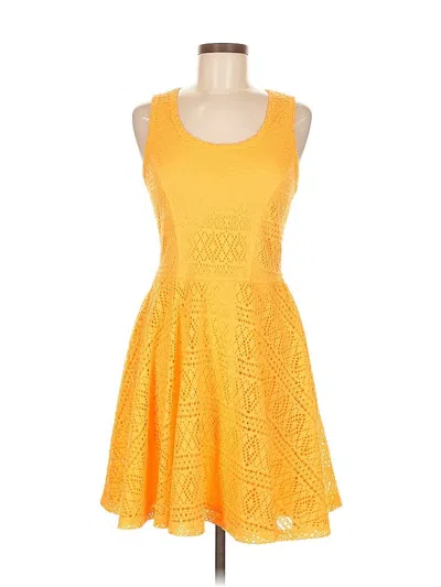 Pre-owned Express Cocktail Dress In Yellow