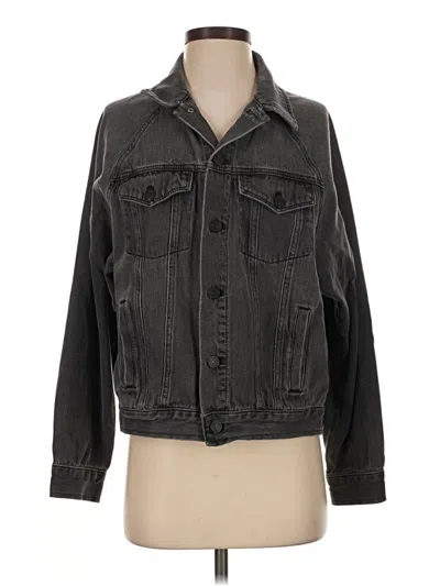 Pre-owned Express Denim Jacket In Gray