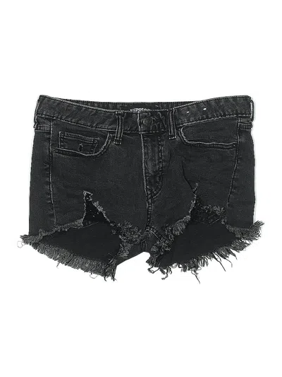 Pre-owned Express Denim Shorts In Black