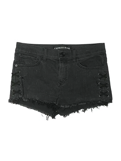 Pre-owned Express Denim Shorts In Black