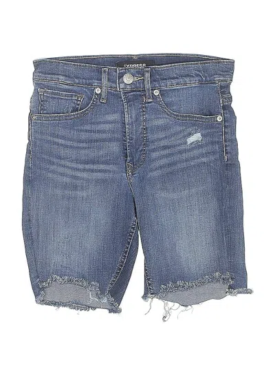 Pre-owned Express Denim Shorts In Blue