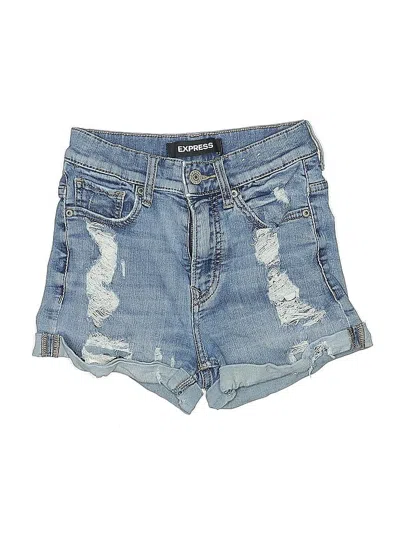 Pre-owned Express Denim Shorts In Blue