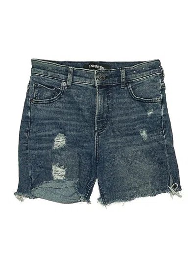 Pre-owned Express Denim Shorts In Blue