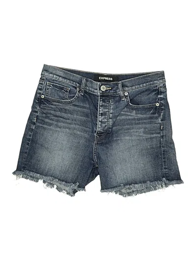 Pre-owned Express Denim Shorts In Blue