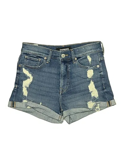 Pre-owned Express Denim Shorts In Blue