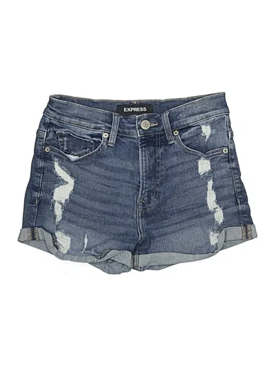 Pre-owned Express Denim Shorts In Blue