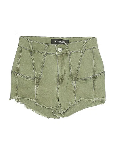 Pre-owned Express Denim Shorts In Green