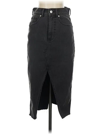 Pre-owned Express Denim Skirt In Black