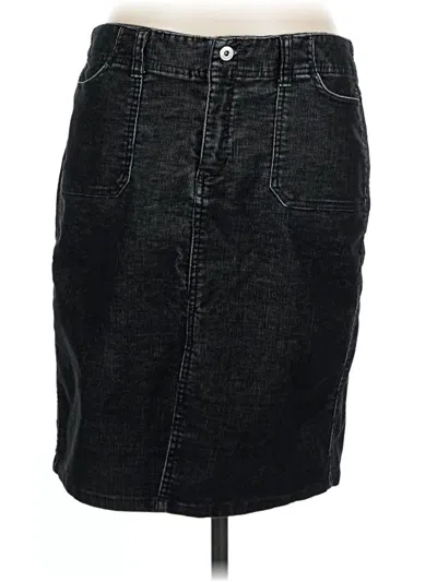Pre-owned Express Denim Skirt In Black